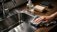 キッチンシンク掃除はゴシゴシ不要、ツヤを守る正しい手入れルーティン