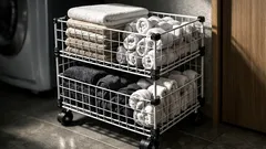 100均ワイヤーネットで2段ランドリーワゴンをDIYする作り方と失敗しないコツ