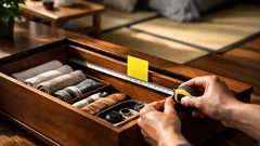 付箋1枚で解決！深い引き出しの内寸をズレずに測る簡単テク