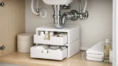 洗面台下のデッドスペースが激変する100均引き出し2段収納の作り方