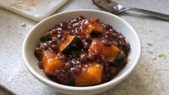 市販の粒あんで手早く、ほくほく「かぼちゃのいとこ煮」―鍋ひとつでやさしい甘さに仕上げる